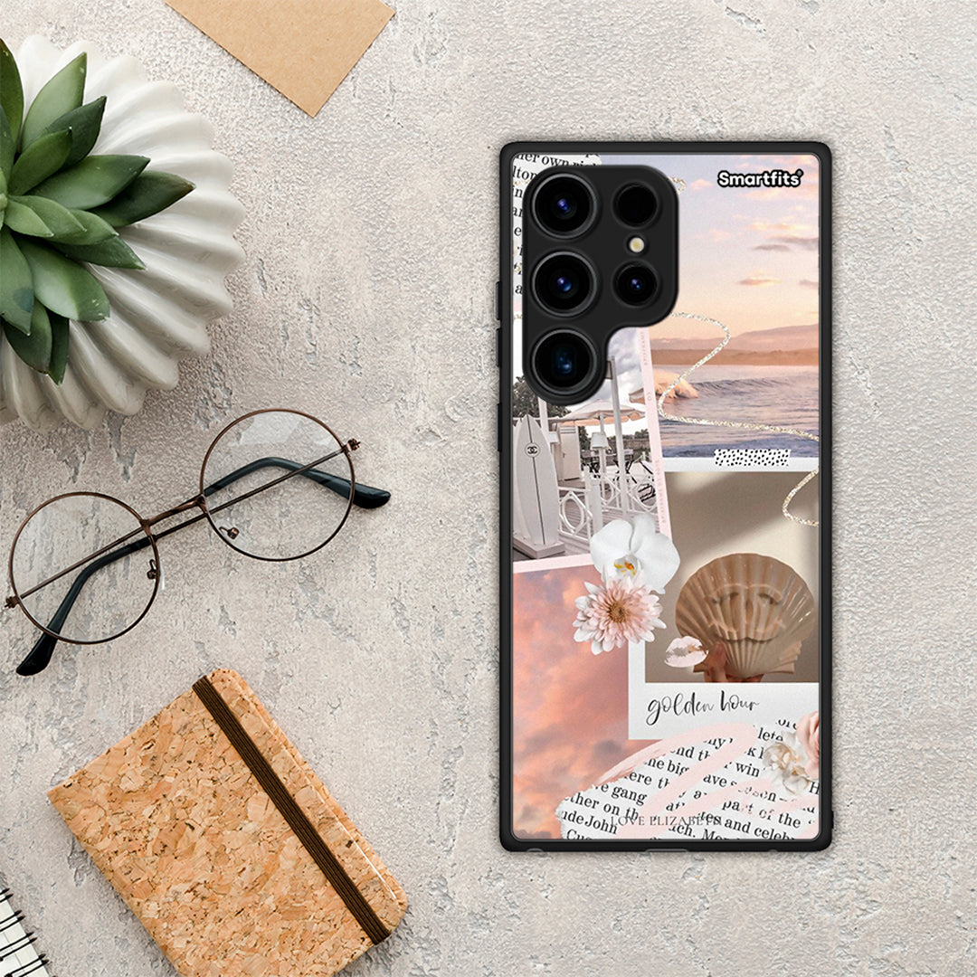 Θήκη Samsung Galaxy S24 Ultra Golden Hour από τη Smartfits με σχέδιο στο πίσω μέρος και μαύρο περίβλημα | Samsung Galaxy S24 Ultra Golden Hour Case with Colorful Back and Black Bezels