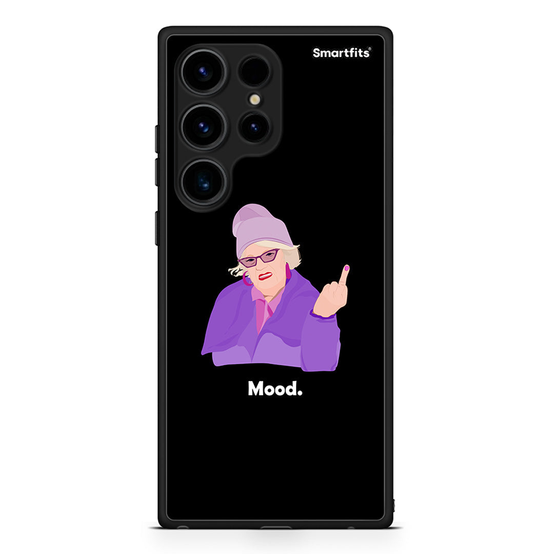 Θήκη Samsung Galaxy S24 Ultra Grandma Mood Black από τη Smartfits με σχέδιο στο πίσω μέρος και μαύρο περίβλημα | Samsung Galaxy S24 Ultra Grandma Mood Black Case with Colorful Back and Black Bezels