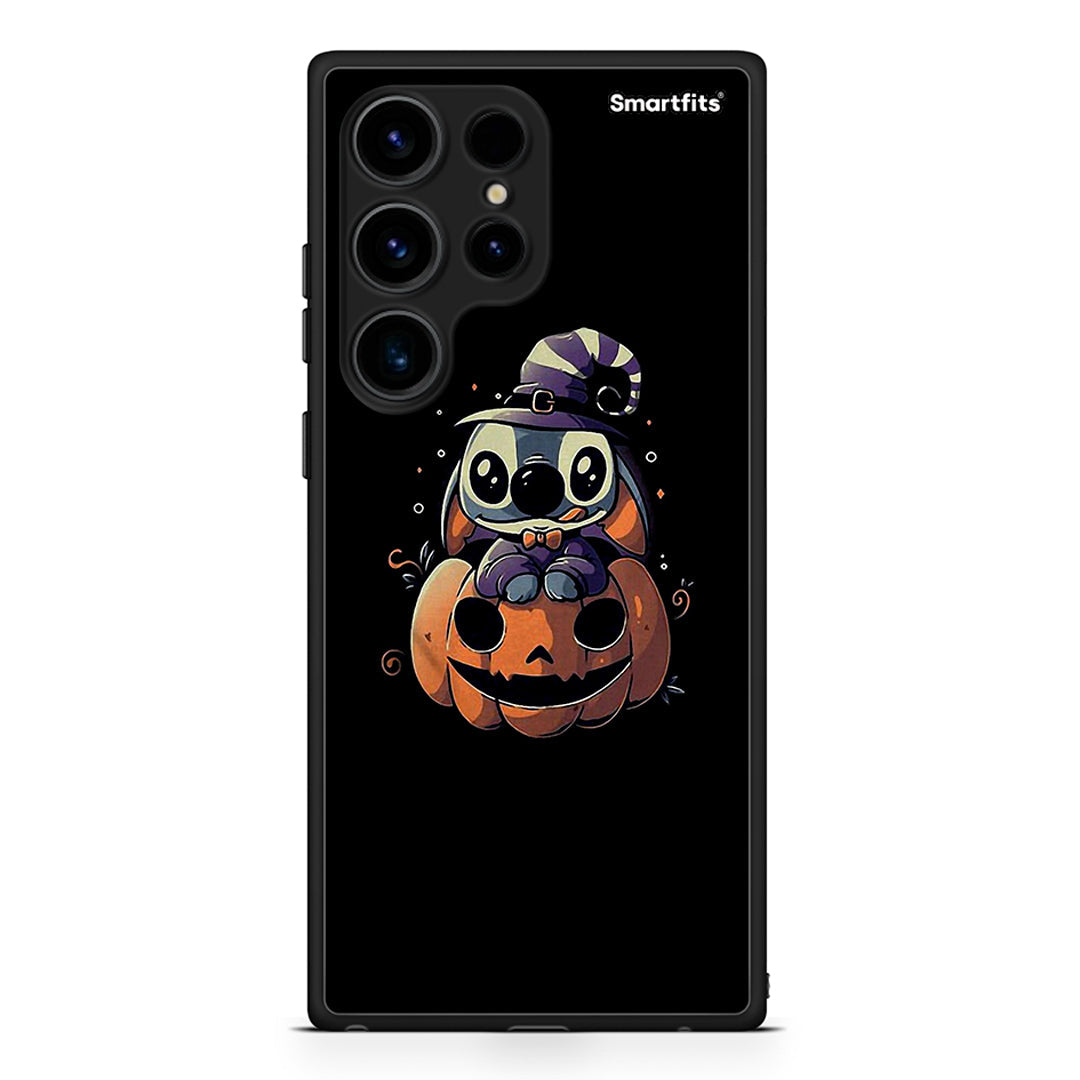 Θήκη Samsung Galaxy S24 Ultra Halloween Stitch από τη Smartfits με σχέδιο στο πίσω μέρος και μαύρο περίβλημα | Samsung Galaxy S24 Ultra Halloween Stitch Case with Colorful Back and Black Bezels