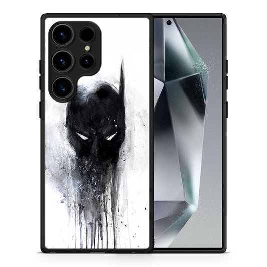 Θήκη Samsung Galaxy S24 Ultra Hero Paint Bat από τη Smartfits με σχέδιο στο πίσω μέρος και μαύρο περίβλημα | Samsung Galaxy S24 Ultra Hero Paint Bat Case with Colorful Back and Black Bezels