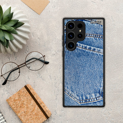 Θήκη Samsung Galaxy S24 Ultra Jeans Pocket από τη Smartfits με σχέδιο στο πίσω μέρος και μαύρο περίβλημα | Samsung Galaxy S24 Ultra Jeans Pocket Case with Colorful Back and Black Bezels