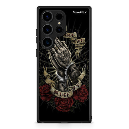 Θήκη Samsung Galaxy S24 Ultra Judge By God από τη Smartfits με σχέδιο στο πίσω μέρος και μαύρο περίβλημα | Samsung Galaxy S24 Ultra Judge By God Case with Colorful Back and Black Bezels