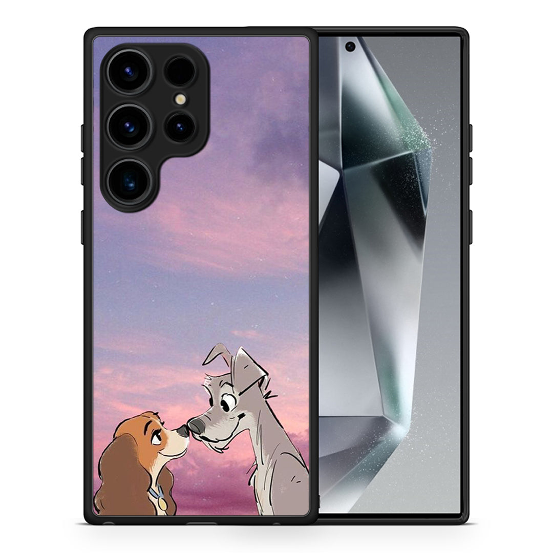 Θήκη Samsung Galaxy S24 Ultra Lady And Tramp από τη Smartfits με σχέδιο στο πίσω μέρος και μαύρο περίβλημα | Samsung Galaxy S24 Ultra Lady And Tramp Case with Colorful Back and Black Bezels
