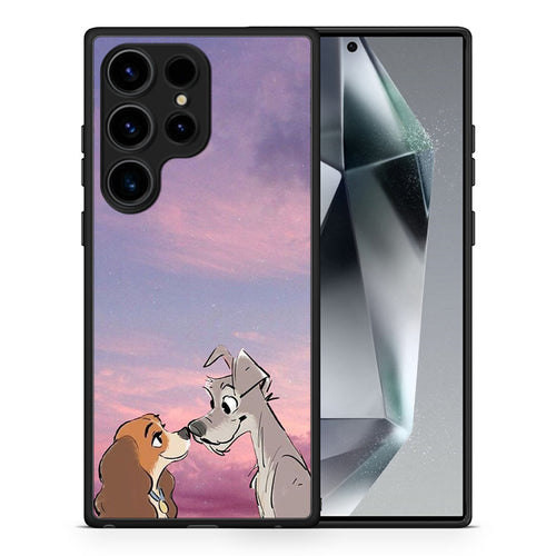 Θήκη Samsung Galaxy S24 Ultra Lady And Tramp από τη Smartfits με σχέδιο στο πίσω μέρος και μαύρο περίβλημα | Samsung Galaxy S24 Ultra Lady And Tramp Case with Colorful Back and Black Bezels