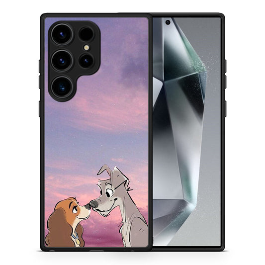 Θήκη Samsung Galaxy S24 Ultra Lady And Tramp από τη Smartfits με σχέδιο στο πίσω μέρος και μαύρο περίβλημα | Samsung Galaxy S24 Ultra Lady And Tramp Case with Colorful Back and Black Bezels