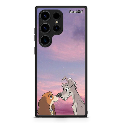 Θήκη Samsung Galaxy S24 Ultra Lady And Tramp από τη Smartfits με σχέδιο στο πίσω μέρος και μαύρο περίβλημα | Samsung Galaxy S24 Ultra Lady And Tramp Case with Colorful Back and Black Bezels