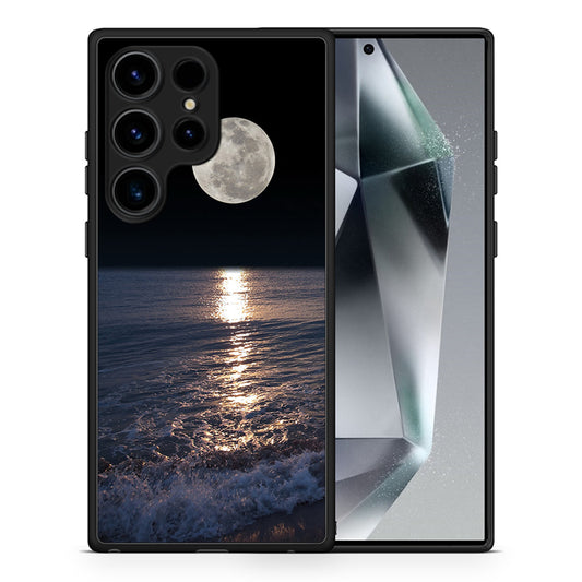 Θήκη Samsung Galaxy S24 Ultra Landscape Moon από τη Smartfits με σχέδιο στο πίσω μέρος και μαύρο περίβλημα | Samsung Galaxy S24 Ultra Landscape Moon Case with Colorful Back and Black Bezels