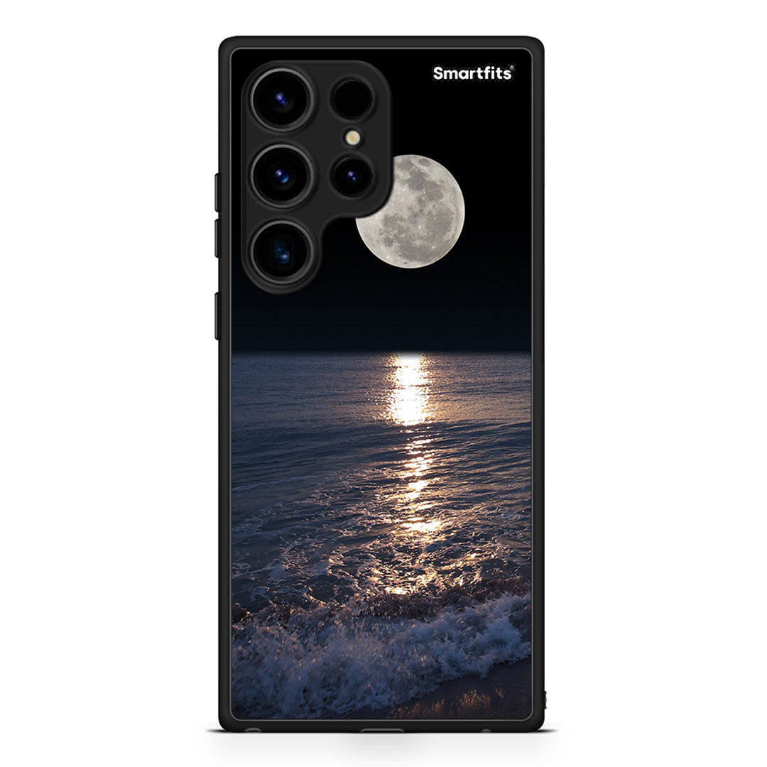 Θήκη Samsung Galaxy S24 Ultra Landscape Moon από τη Smartfits με σχέδιο στο πίσω μέρος και μαύρο περίβλημα | Samsung Galaxy S24 Ultra Landscape Moon Case with Colorful Back and Black Bezels