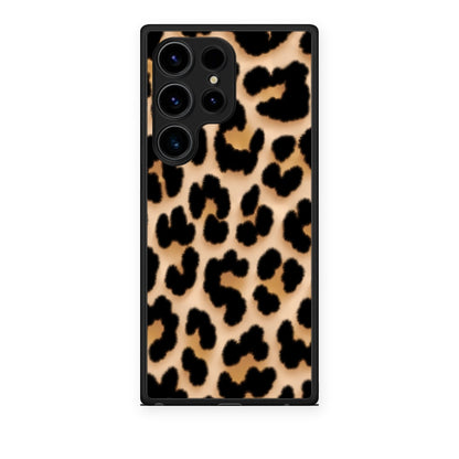 Θήκη Samsung Galaxy S24 Ultra Leopard Print Tan Large από τη Smartfits με σχέδιο στο πίσω μέρος και μαύρο περίβλημα | Samsung Galaxy S24 Ultra Leopard Print Tan Large case with colorful back and black bezels