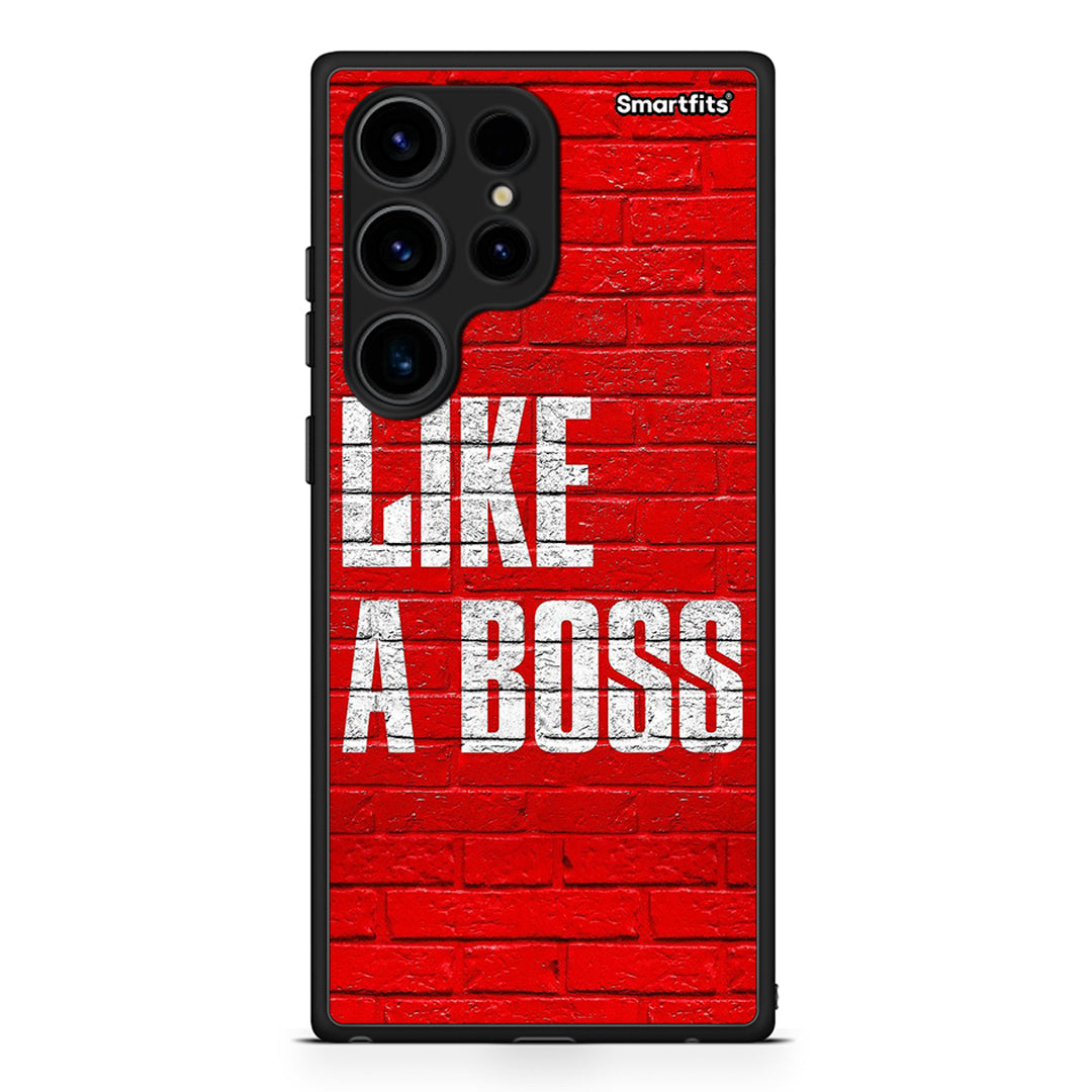 Θήκη Samsung Galaxy S24 Ultra Like A Boss από τη Smartfits με σχέδιο στο πίσω μέρος και μαύρο περίβλημα | Samsung Galaxy S24 Ultra Like A Boss Case with Colorful Back and Black Bezels