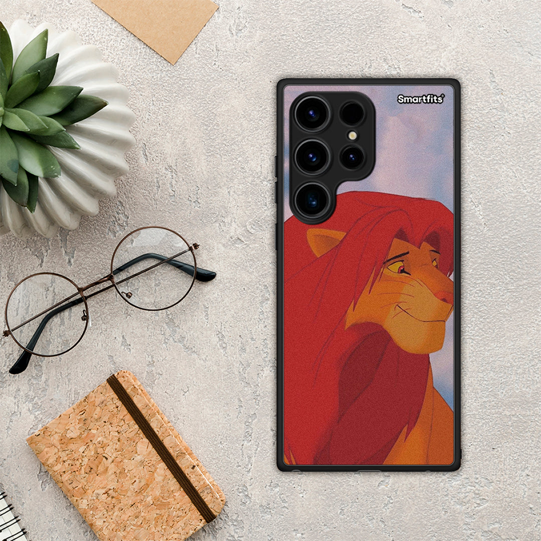 Θήκη Samsung Galaxy S24 Ultra Lion Love 1 από τη Smartfits με σχέδιο στο πίσω μέρος και μαύρο περίβλημα | Samsung Galaxy S24 Ultra Lion Love 1 Case with Colorful Back and Black Bezels