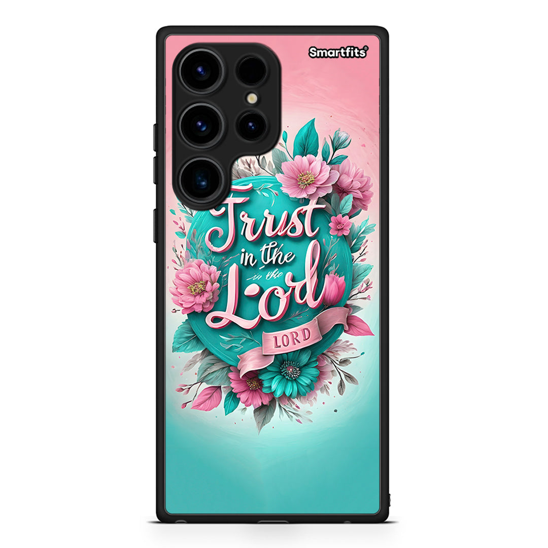 Θήκη Samsung Galaxy S24 Ultra Lord Trust από τη Smartfits με σχέδιο στο πίσω μέρος και μαύρο περίβλημα | Samsung Galaxy S24 Ultra Lord Trust Case with Colorful Back and Black Bezels