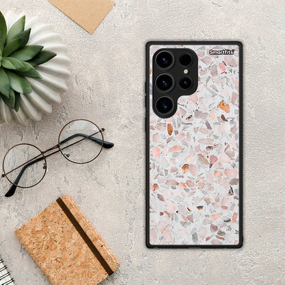 Θήκη Samsung Galaxy S24 Ultra Marble Terrazzo από τη Smartfits με σχέδιο στο πίσω μέρος και μαύρο περίβλημα | Samsung Galaxy S24 Ultra Marble Terrazzo Case with Colorful Back and Black Bezels