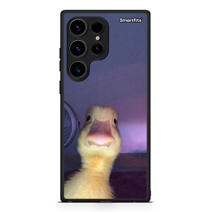 Θήκη Samsung Galaxy S24 Ultra Meme Duck από τη Smartfits με σχέδιο στο πίσω μέρος και μαύρο περίβλημα | Samsung Galaxy S24 Ultra Meme Duck Case with Colorful Back and Black Bezels