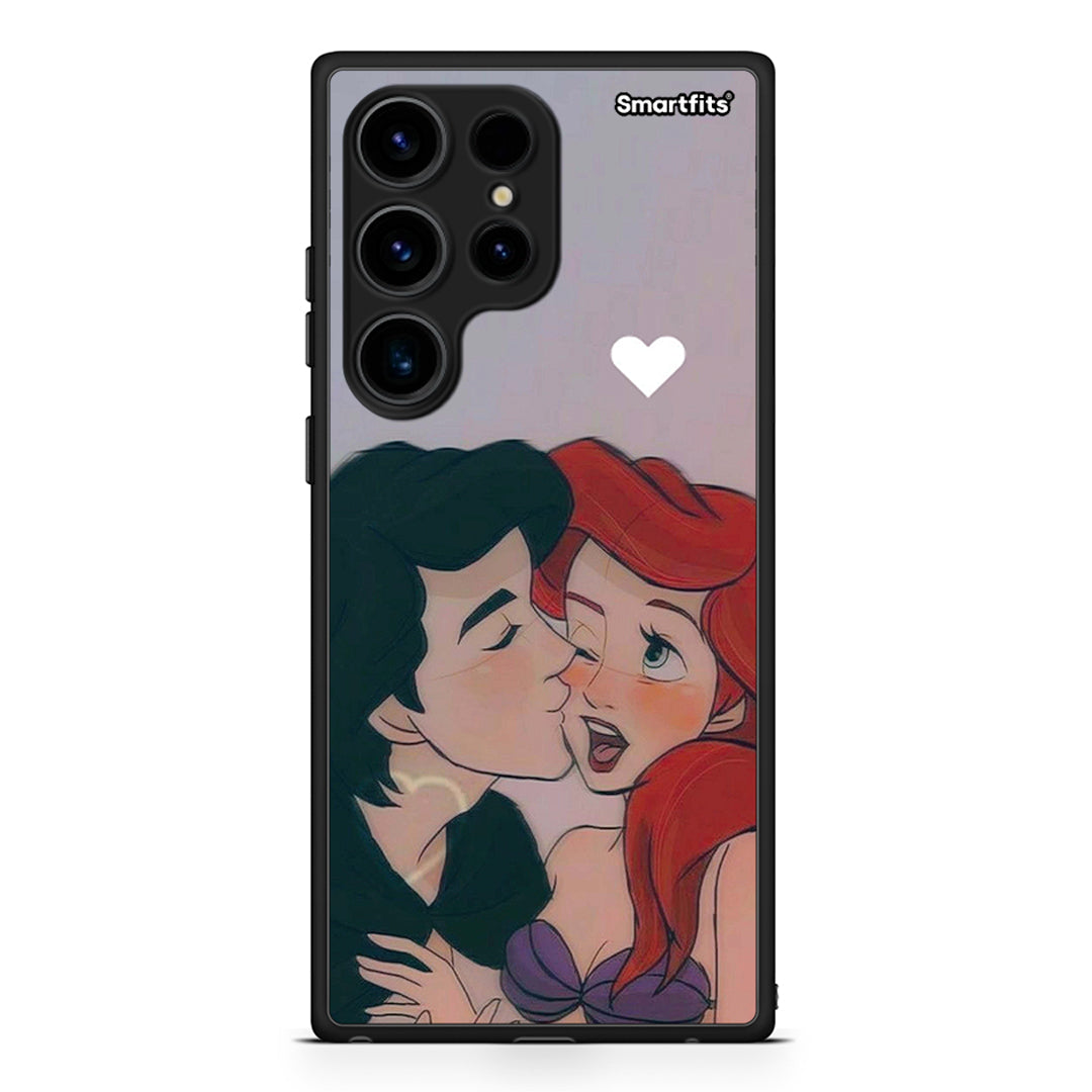 Θήκη Samsung Galaxy S24 Ultra Mermaid Couple από τη Smartfits με σχέδιο στο πίσω μέρος και μαύρο περίβλημα | Samsung Galaxy S24 Ultra Mermaid Couple Case with Colorful Back and Black Bezels