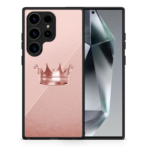 Θήκη Samsung Galaxy S24 Ultra Minimal Crown από τη Smartfits με σχέδιο στο πίσω μέρος και μαύρο περίβλημα | Samsung Galaxy S24 Ultra Minimal Crown Case with Colorful Back and Black Bezels