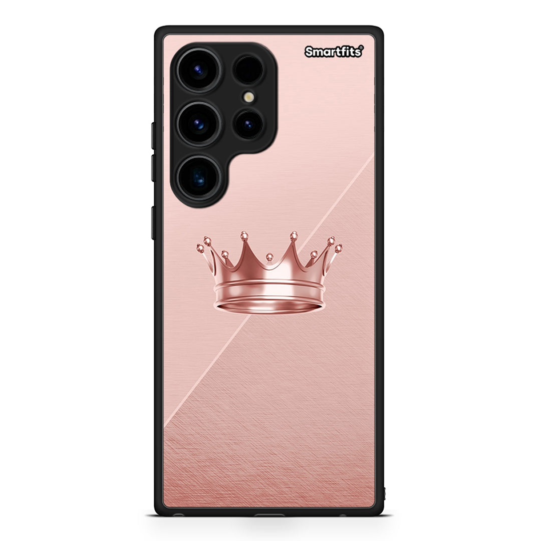 Θήκη Samsung Galaxy S24 Ultra Minimal Crown από τη Smartfits με σχέδιο στο πίσω μέρος και μαύρο περίβλημα | Samsung Galaxy S24 Ultra Minimal Crown Case with Colorful Back and Black Bezels
