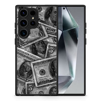 Thumbnail for Θήκη Samsung Galaxy S24 Ultra Money Dollars από τη Smartfits με σχέδιο στο πίσω μέρος και μαύρο περίβλημα | Samsung Galaxy S24 Ultra Money Dollars Case with Colorful Back and Black Bezels