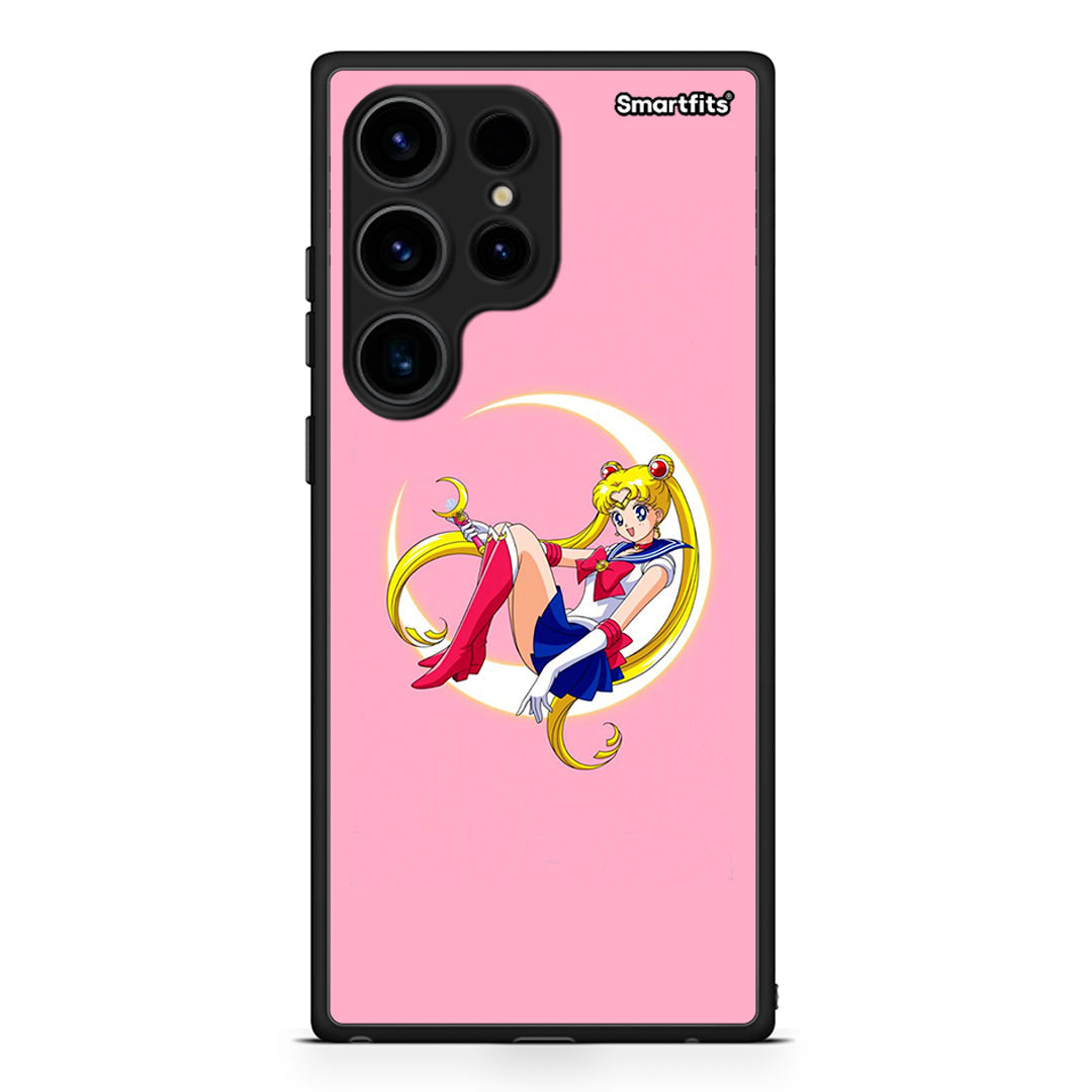 Θήκη Samsung Galaxy S24 Ultra Moon Girl από τη Smartfits με σχέδιο στο πίσω μέρος και μαύρο περίβλημα | Samsung Galaxy S24 Ultra Moon Girl Case with Colorful Back and Black Bezels