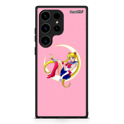 Θήκη Samsung Galaxy S24 Ultra Moon Girl από τη Smartfits με σχέδιο στο πίσω μέρος και μαύρο περίβλημα | Samsung Galaxy S24 Ultra Moon Girl Case with Colorful Back and Black Bezels