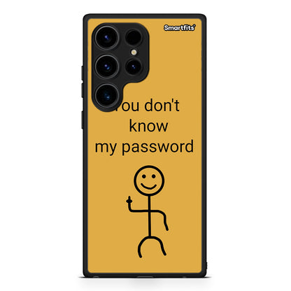 Θήκη Samsung Galaxy S24 Ultra My Password από τη Smartfits με σχέδιο στο πίσω μέρος και μαύρο περίβλημα | Samsung Galaxy S24 Ultra My Password Case with Colorful Back and Black Bezels