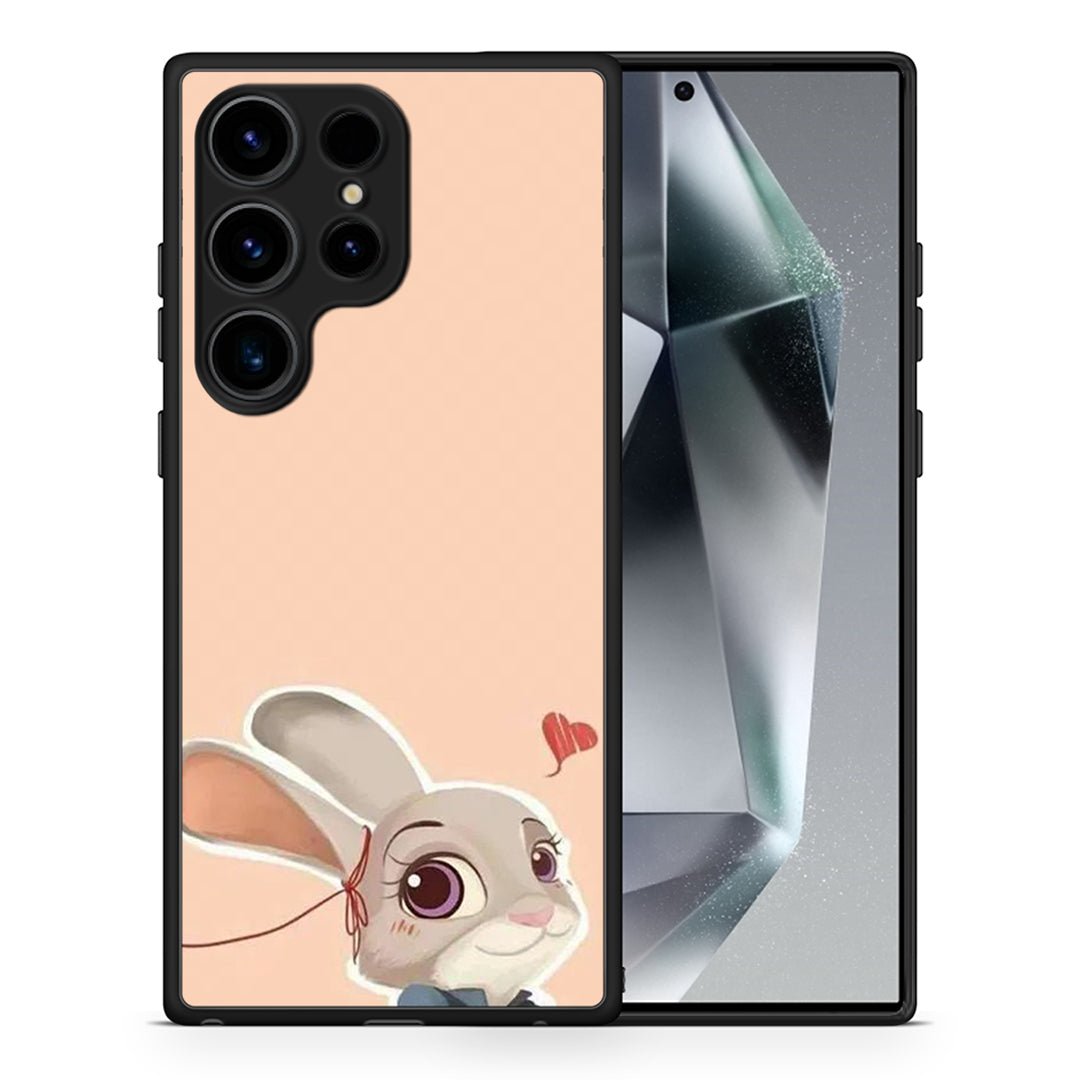 Θήκη Samsung Galaxy S24 Ultra Nick Wilde And Judy Hopps Love 2 από τη Smartfits με σχέδιο στο πίσω μέρος και μαύρο περίβλημα | Samsung Galaxy S24 Ultra Nick Wilde And Judy Hopps Love 2 Case with Colorful Back and Black Bezels
