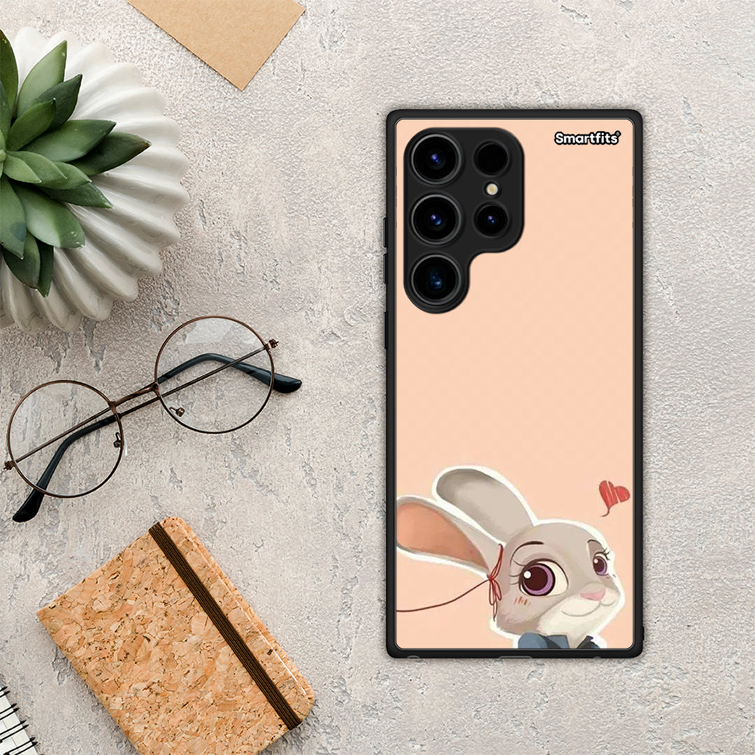 Θήκη Samsung Galaxy S24 Ultra Nick Wilde And Judy Hopps Love 2 από τη Smartfits με σχέδιο στο πίσω μέρος και μαύρο περίβλημα | Samsung Galaxy S24 Ultra Nick Wilde And Judy Hopps Love 2 Case with Colorful Back and Black Bezels