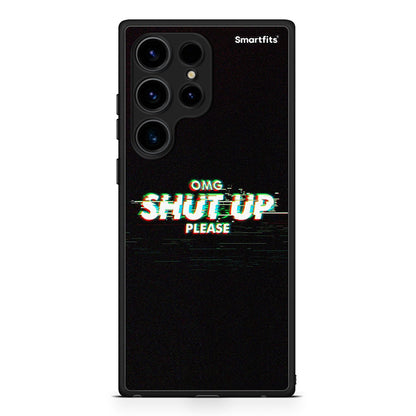 Θήκη Samsung Galaxy S24 Ultra OMG ShutUp από τη Smartfits με σχέδιο στο πίσω μέρος και μαύρο περίβλημα | Samsung Galaxy S24 Ultra OMG ShutUp Case with Colorful Back and Black Bezels