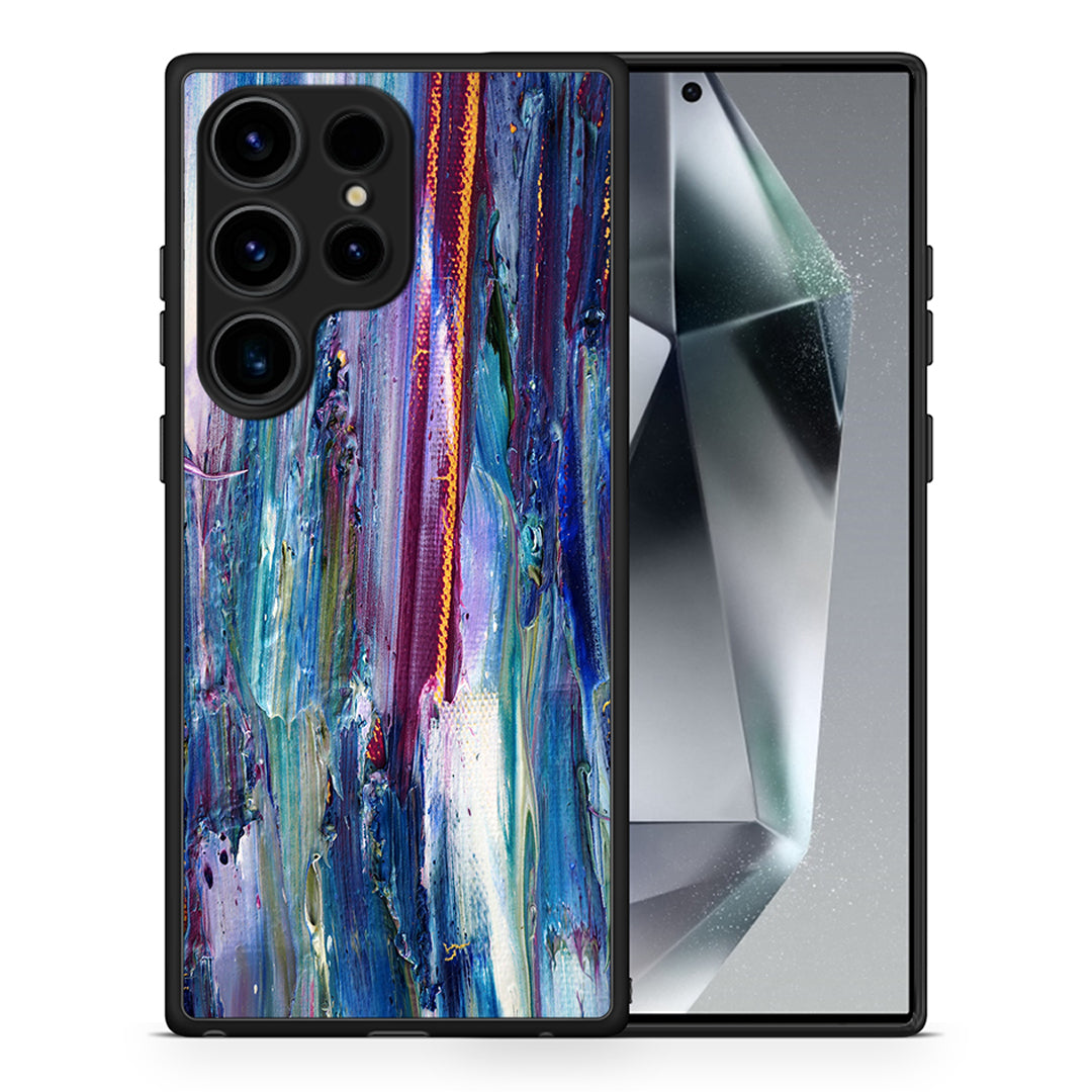 Θήκη Samsung Galaxy S24 Ultra Paint Winter από τη Smartfits με σχέδιο στο πίσω μέρος και μαύρο περίβλημα | Samsung Galaxy S24 Ultra Paint Winter Case with Colorful Back and Black Bezels