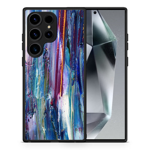 Θήκη Samsung Galaxy S24 Ultra Paint Winter από τη Smartfits με σχέδιο στο πίσω μέρος και μαύρο περίβλημα | Samsung Galaxy S24 Ultra Paint Winter Case with Colorful Back and Black Bezels