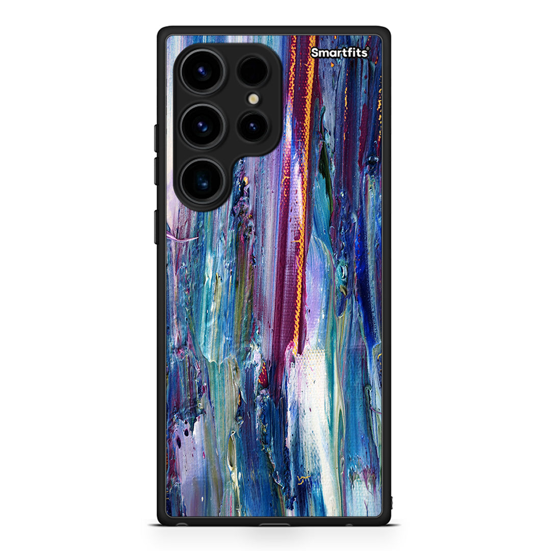 Θήκη Samsung Galaxy S24 Ultra Paint Winter από τη Smartfits με σχέδιο στο πίσω μέρος και μαύρο περίβλημα | Samsung Galaxy S24 Ultra Paint Winter Case with Colorful Back and Black Bezels