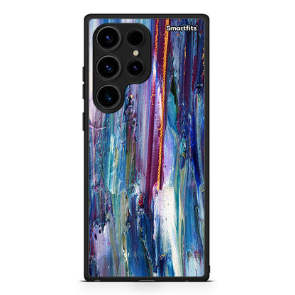 Θήκη Samsung Galaxy S24 Ultra Paint Winter από τη Smartfits με σχέδιο στο πίσω μέρος και μαύρο περίβλημα | Samsung Galaxy S24 Ultra Paint Winter Case with Colorful Back and Black Bezels
