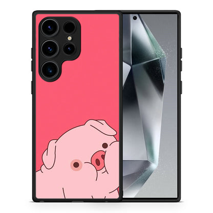 Θήκη Samsung Galaxy S24 Ultra Pig Love 1 από τη Smartfits με σχέδιο στο πίσω μέρος και μαύρο περίβλημα | Samsung Galaxy S24 Ultra Pig Love 1 Case with Colorful Back and Black Bezels