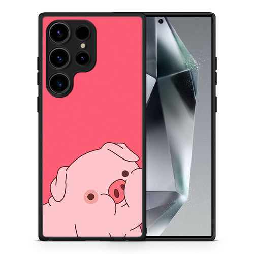 Θήκη Samsung Galaxy S24 Ultra Pig Love 1 από τη Smartfits με σχέδιο στο πίσω μέρος και μαύρο περίβλημα | Samsung Galaxy S24 Ultra Pig Love 1 Case with Colorful Back and Black Bezels