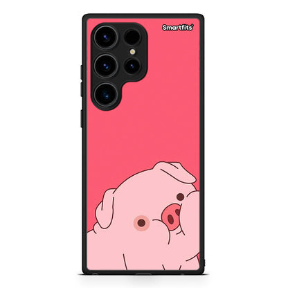 Θήκη Samsung Galaxy S24 Ultra Pig Love 1 από τη Smartfits με σχέδιο στο πίσω μέρος και μαύρο περίβλημα | Samsung Galaxy S24 Ultra Pig Love 1 Case with Colorful Back and Black Bezels