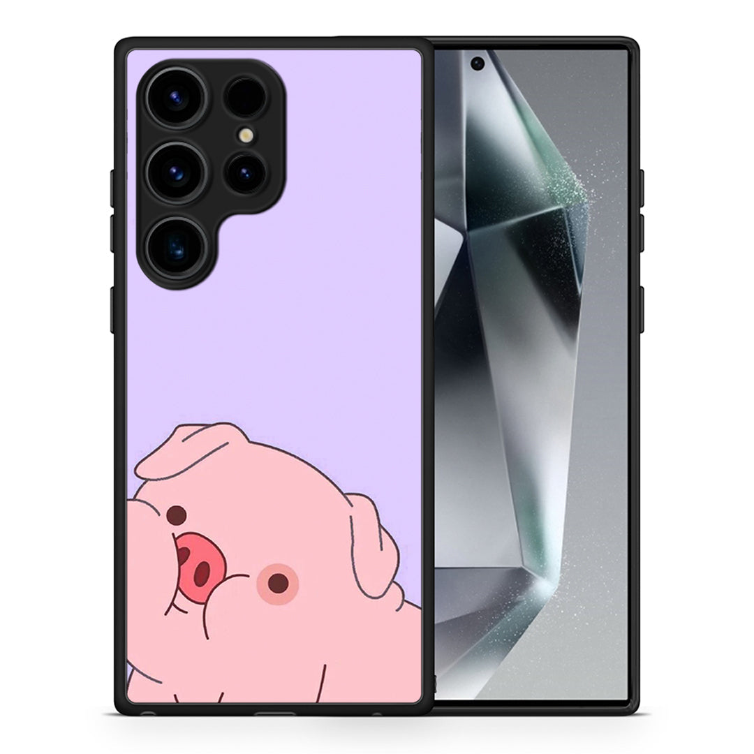 Θήκη Samsung Galaxy S24 Ultra Pig Love 2 από τη Smartfits με σχέδιο στο πίσω μέρος και μαύρο περίβλημα | Samsung Galaxy S24 Ultra Pig Love 2 Case with Colorful Back and Black Bezels