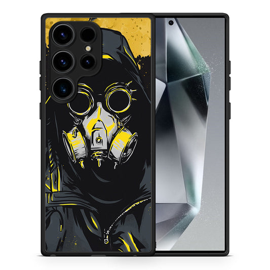 Θήκη Samsung Galaxy S24 Ultra PopArt Mask από τη Smartfits με σχέδιο στο πίσω μέρος και μαύρο περίβλημα | Samsung Galaxy S24 Ultra PopArt Mask Case with Colorful Back and Black Bezels