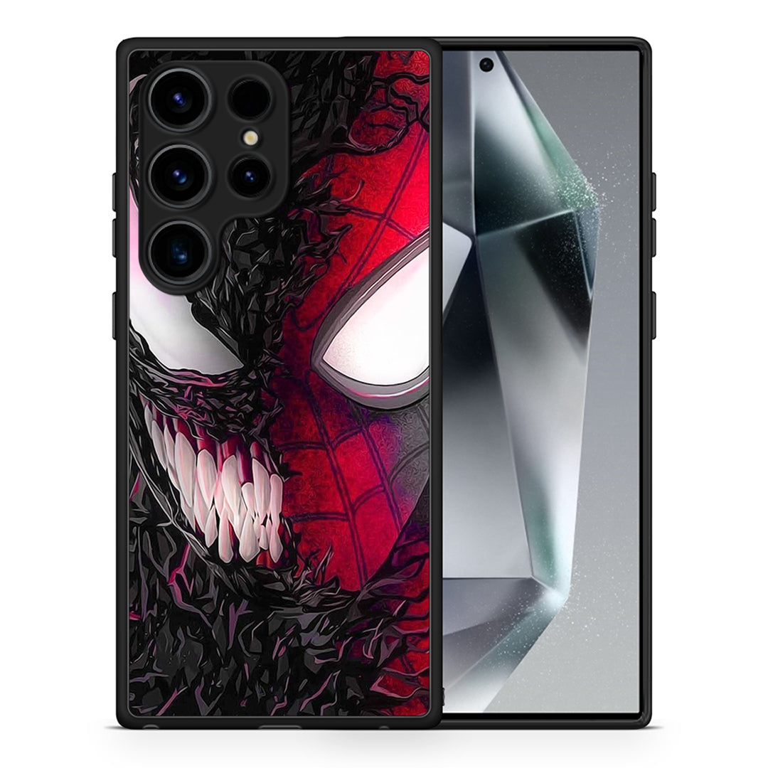 Θήκη Samsung Galaxy S24 Ultra PopArt SpiderVenom από τη Smartfits με σχέδιο στο πίσω μέρος και μαύρο περίβλημα | Samsung Galaxy S24 Ultra PopArt SpiderVenom Case with Colorful Back and Black Bezels