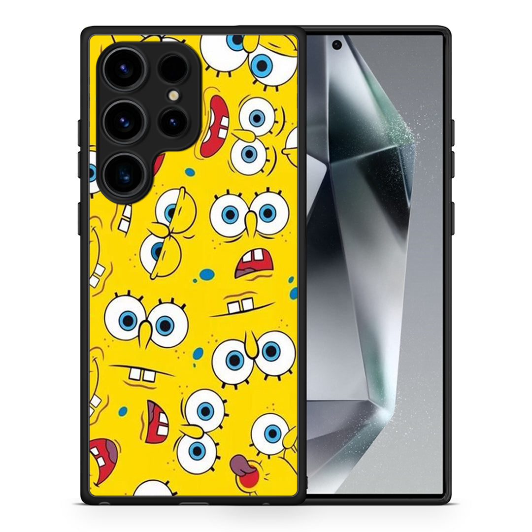 Θήκη Samsung Galaxy S24 Ultra PopArt Sponge από τη Smartfits με σχέδιο στο πίσω μέρος και μαύρο περίβλημα | Samsung Galaxy S24 Ultra PopArt Sponge Case with Colorful Back and Black Bezels