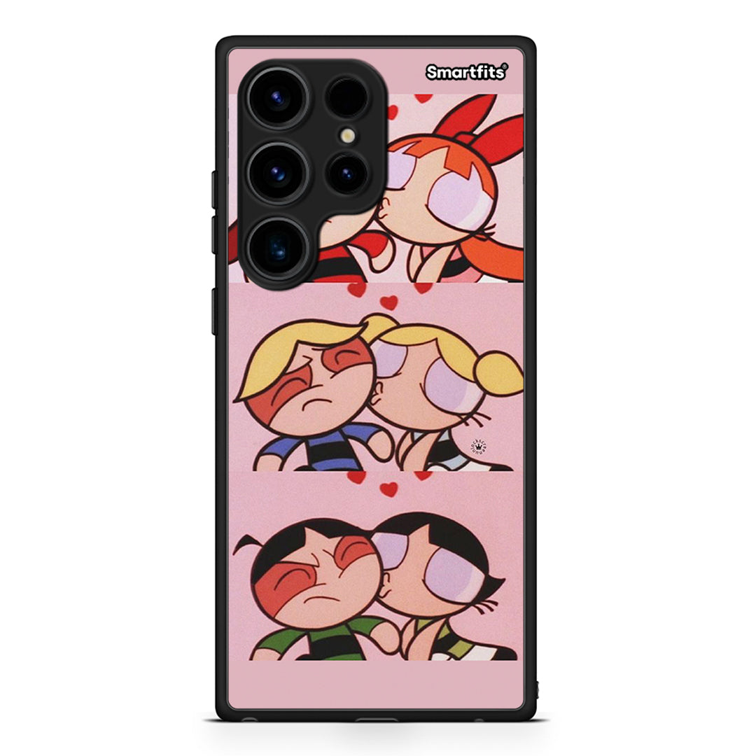 Θήκη Samsung Galaxy S24 Ultra Puff Love από τη Smartfits με σχέδιο στο πίσω μέρος και μαύρο περίβλημα | Samsung Galaxy S24 Ultra Puff Love Case with Colorful Back and Black Bezels