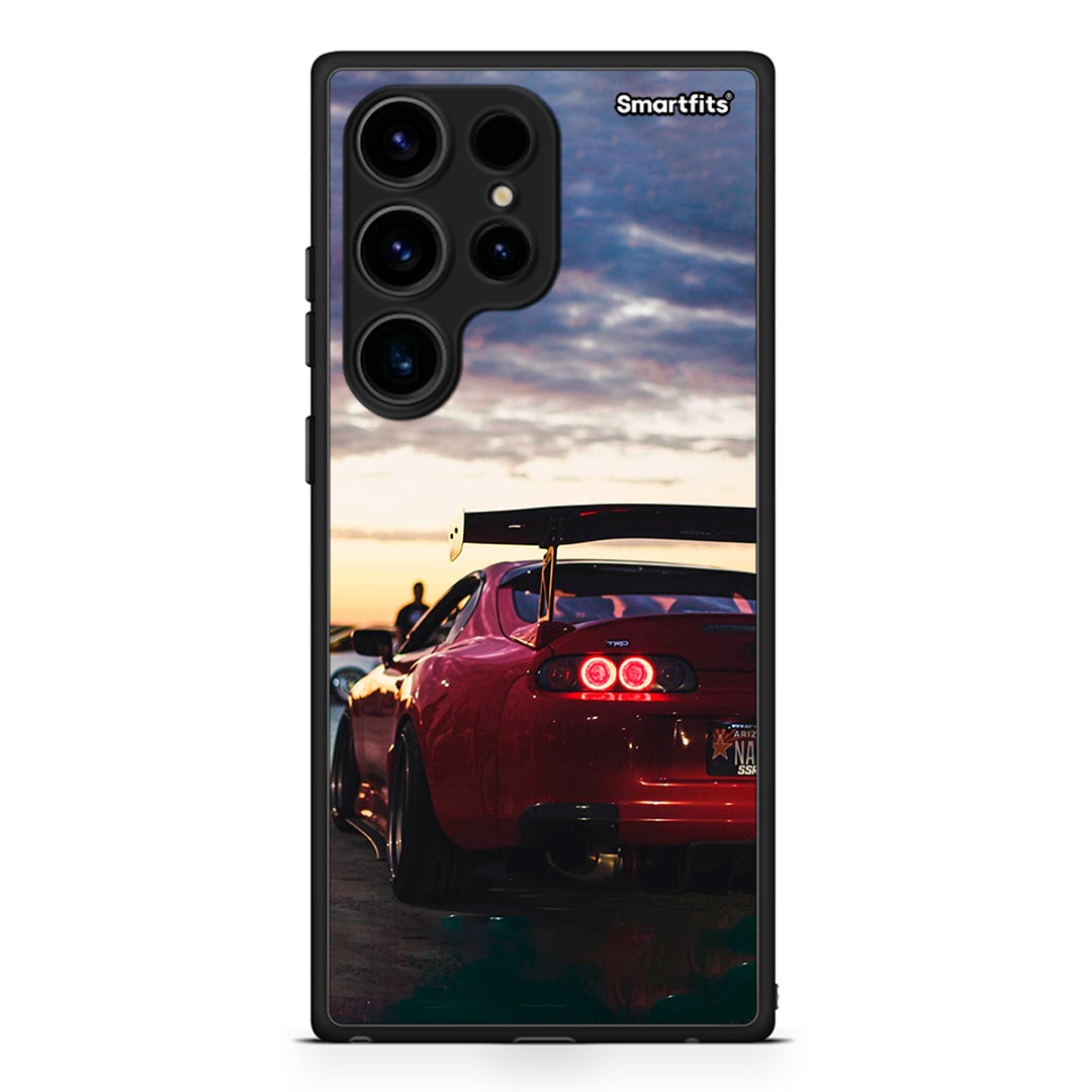 Θήκη Samsung Galaxy S24 Ultra Racing Supra από τη Smartfits με σχέδιο στο πίσω μέρος και μαύρο περίβλημα | Samsung Galaxy S24 Ultra Racing Supra Case with Colorful Back and Black Bezels