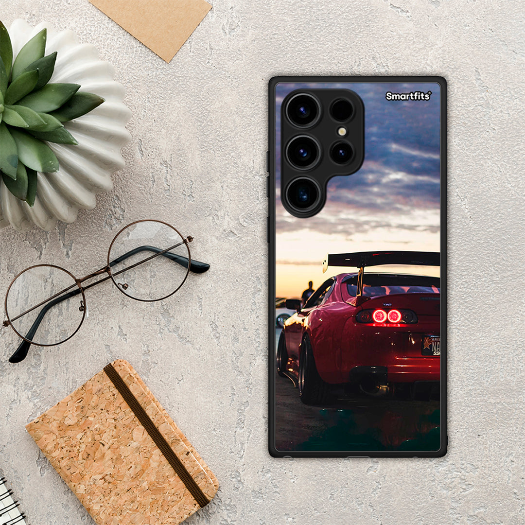 Θήκη Samsung Galaxy S24 Ultra Racing Supra από τη Smartfits με σχέδιο στο πίσω μέρος και μαύρο περίβλημα | Samsung Galaxy S24 Ultra Racing Supra Case with Colorful Back and Black Bezels
