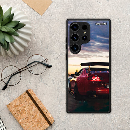 Θήκη Samsung Galaxy S24 Ultra Racing Supra από τη Smartfits με σχέδιο στο πίσω μέρος και μαύρο περίβλημα | Samsung Galaxy S24 Ultra Racing Supra Case with Colorful Back and Black Bezels