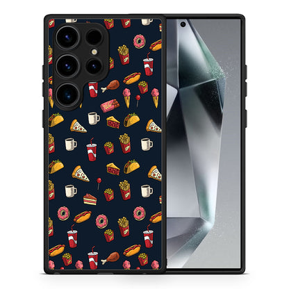 Θήκη Samsung Galaxy S24 Ultra Random Hungry από τη Smartfits με σχέδιο στο πίσω μέρος και μαύρο περίβλημα | Samsung Galaxy S24 Ultra Random Hungry Case with Colorful Back and Black Bezels