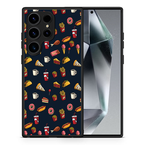 Θήκη Samsung Galaxy S24 Ultra Random Hungry από τη Smartfits με σχέδιο στο πίσω μέρος και μαύρο περίβλημα | Samsung Galaxy S24 Ultra Random Hungry Case with Colorful Back and Black Bezels