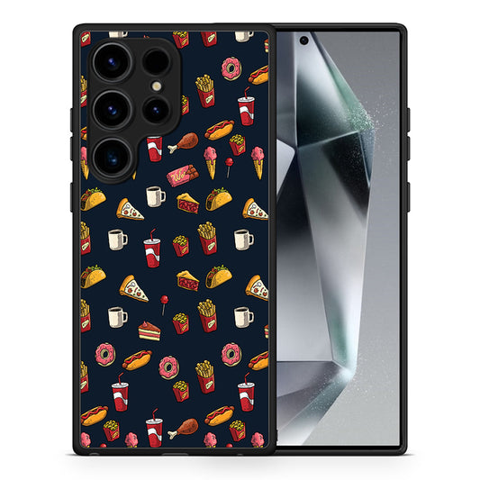 Θήκη Samsung Galaxy S24 Ultra Random Hungry από τη Smartfits με σχέδιο στο πίσω μέρος και μαύρο περίβλημα | Samsung Galaxy S24 Ultra Random Hungry Case with Colorful Back and Black Bezels