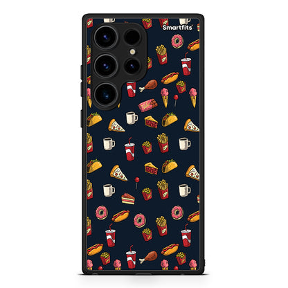 Θήκη Samsung Galaxy S24 Ultra Random Hungry από τη Smartfits με σχέδιο στο πίσω μέρος και μαύρο περίβλημα | Samsung Galaxy S24 Ultra Random Hungry Case with Colorful Back and Black Bezels