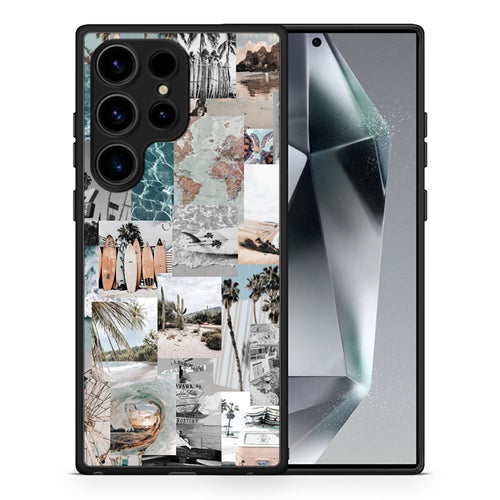 Θήκη Samsung Galaxy S24 Ultra Retro Beach Life από τη Smartfits με σχέδιο στο πίσω μέρος και μαύρο περίβλημα | Samsung Galaxy S24 Ultra Retro Beach Life Case with Colorful Back and Black Bezels