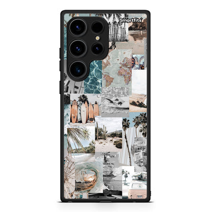 Θήκη Samsung Galaxy S24 Ultra Retro Beach Life από τη Smartfits με σχέδιο στο πίσω μέρος και μαύρο περίβλημα | Samsung Galaxy S24 Ultra Retro Beach Life Case with Colorful Back and Black Bezels