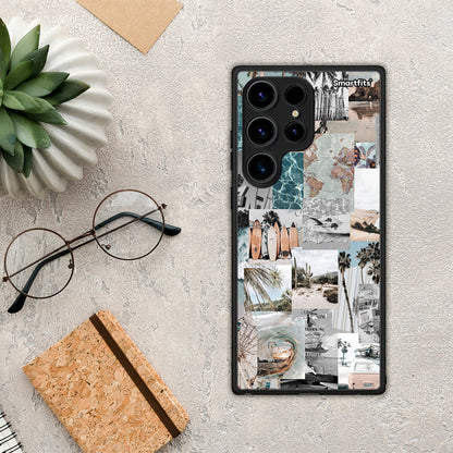 Θήκη Samsung Galaxy S24 Ultra Retro Beach Life από τη Smartfits με σχέδιο στο πίσω μέρος και μαύρο περίβλημα | Samsung Galaxy S24 Ultra Retro Beach Life Case with Colorful Back and Black Bezels
